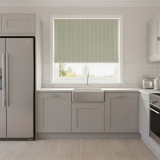 Țesătură decorativă DOBBY Colored stripe soft green