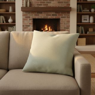 Țesătură decorativă DOBBY Colored stripe soft green