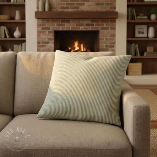 Țesătură decorativă DOBBY Colored stripe soft green