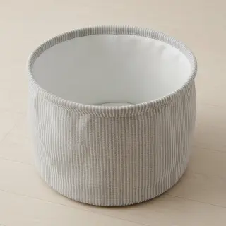 Țesătură decorativă DOBBY Colored stripe grey
