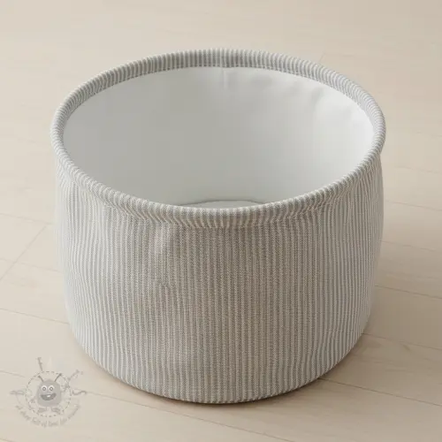 Țesătură decorativă DOBBY Colored stripe grey
