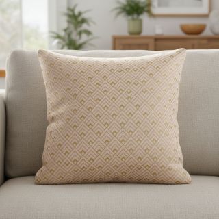 Țesătură decorativă Linenlook Art deco cubes rose metallic premium