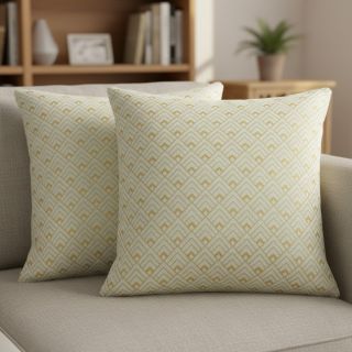 Țesătură decorativă Linenlook Art deco cubes mint metallic premium