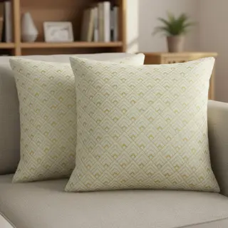 Țesătură decorativă Linenlook Art deco cubes mint metallic premium