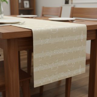 Țesătură decorativă jacquard Music notes lyrics metallic