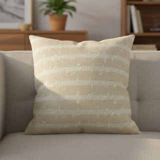 Țesătură decorativă jacquard Music notes lyrics metallic