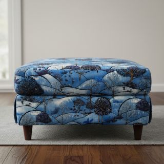 Țesătură decorativă Forest hill winter digital print