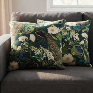 Țesătură decorativă premium Peacock butterfly chique digital print