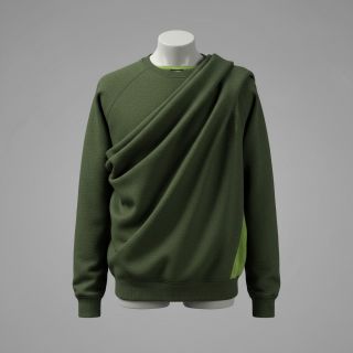 Jerse trening pieptănat MELANGE bottle green