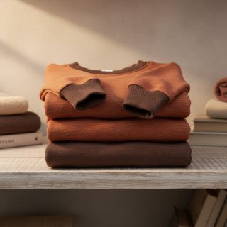 Jerse trening pieptănat MELANGE brick