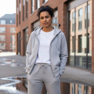 Jerse trening pieptănat cream