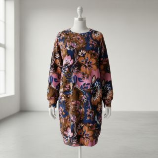 Jerse trening Flowers Mici brown digital print