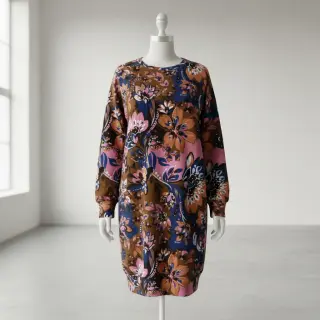 Jerse trening Flowers Mici brown digital print