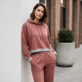 Jerse trening pieptănat JOGGING henna melange