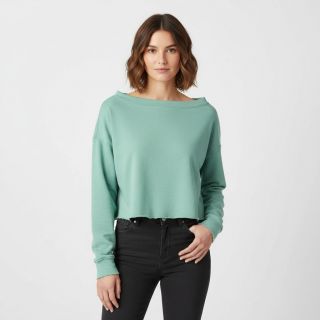 Jerse trening pieptănat JOGGING dark mint