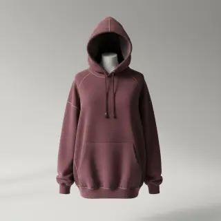 Jerse trening pieptănat JOGGING aubergine melange