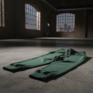 Jerse trening pieptănat JOGGING dark green melange