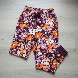 Jerse trening Bright flowers design purple ochre