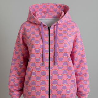 Jerse trening Abstract flowers wave purple digital print