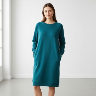 Jerse trening pieptănat JOGGING petrol