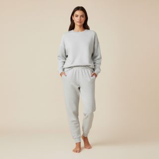 Jerse trening pieptănat JOGGING ecru melange