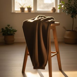 Jerse trening pieptănat JOGGING dark brown