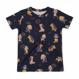 Tricot Dogs navy digital print