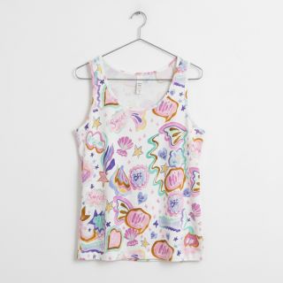 Tricot Shells white digital print