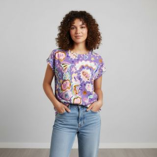 Tricot Shells lavender digital print