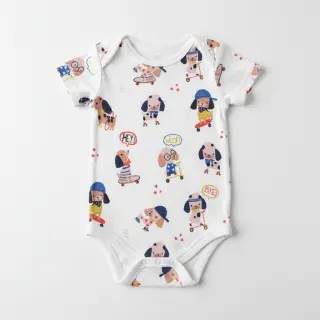 Tricot Dogs white digital print