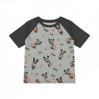 Tricot NEON Super heroes light grey melange