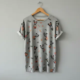 Tricot NEON Super heroes light grey melange