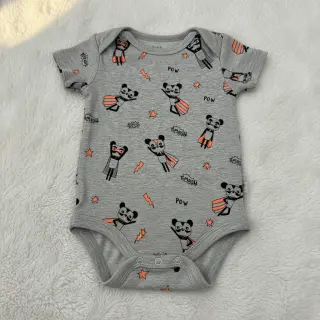 Tricot NEON Super heroes light grey melange