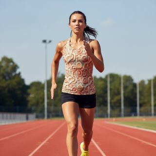 Tricot VISCOSE Unity orange digital print