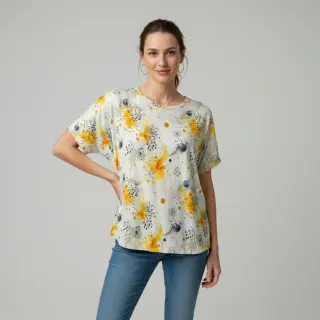 Tricot VISCOSE Soothing Fields yellow digital print