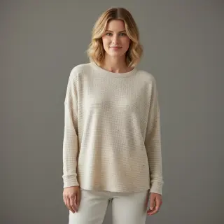 Tricot cu in WAFFLE SIMPLY NATURAL