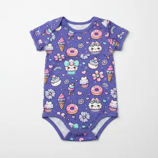 Tricot Sweet food lavender digital print