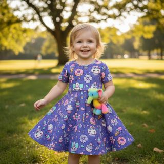 Tricot Sweet food lavender digital print