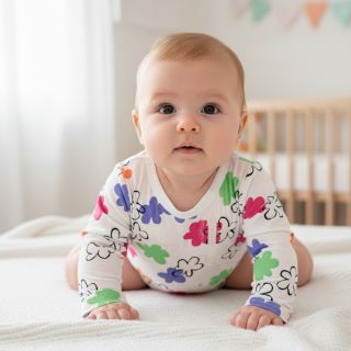 Tricot Flower prints white