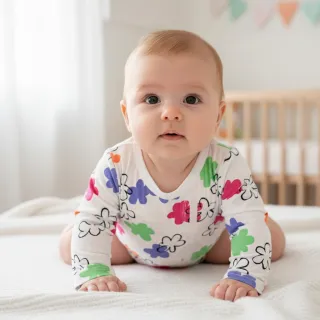 Tricot Flower prints white