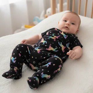 Tricot Unicorns parade black digital print