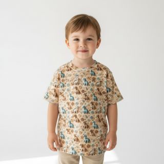 Tricot 3D Friends design A digital print