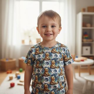 Tricot Mini animals design A digital print