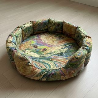 Blăniță artificială Peacock green digital print