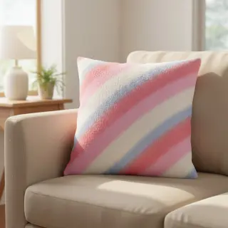 Blăniță artificială Rainbow diagonal stripe