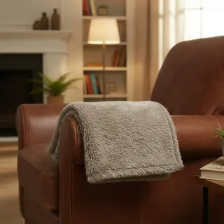 Blăniță artificială LUREX SILVER taupe