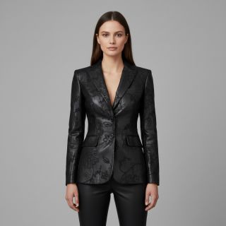 Piele sintetică pentru îmbrăcăminte Flowers design A