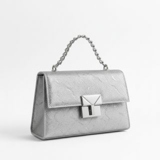 Piele sintetică SNAKE blanc argent