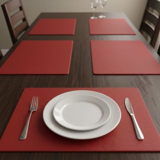 Piele sintetică Tanneur double face rouge daim