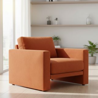 Imitație de piele întoarsă ALASKA orange/brique